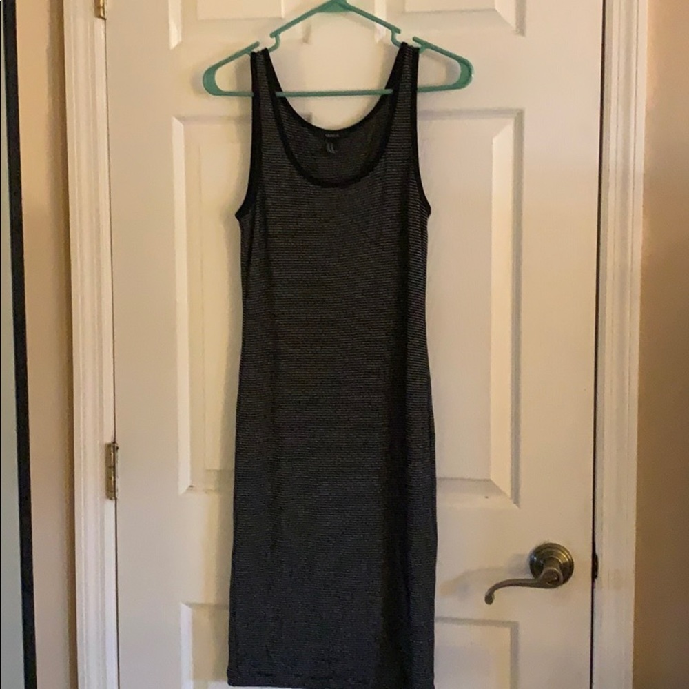 Black n white striped dress